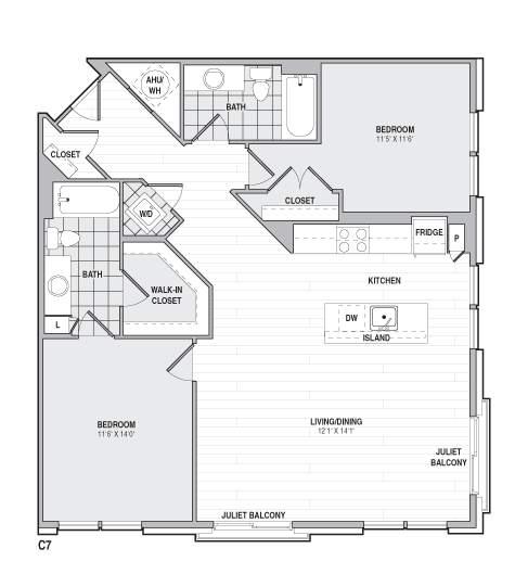 Floor Plan Image of Apartment Apt 419